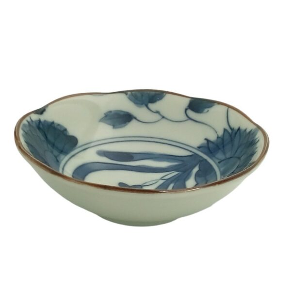 Coupelle japonaise bleue motifs fleurs