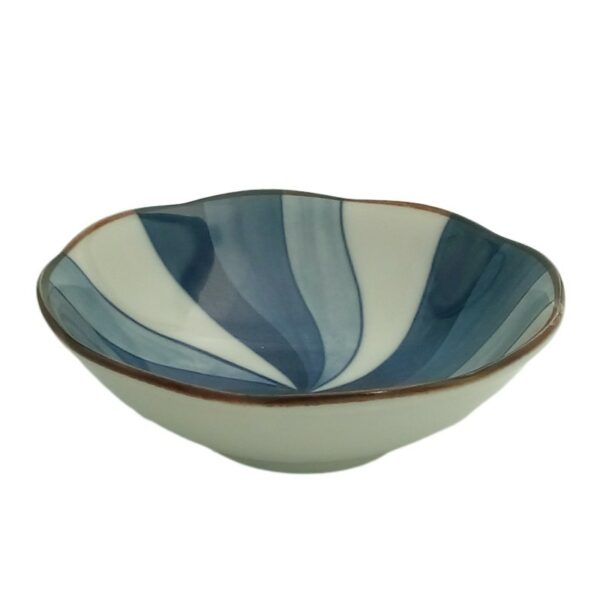 Coupelle japonaise bleue motifs lignes