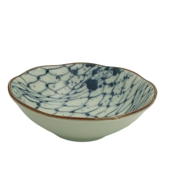 Coupelle japonaise bleue motifs croisés