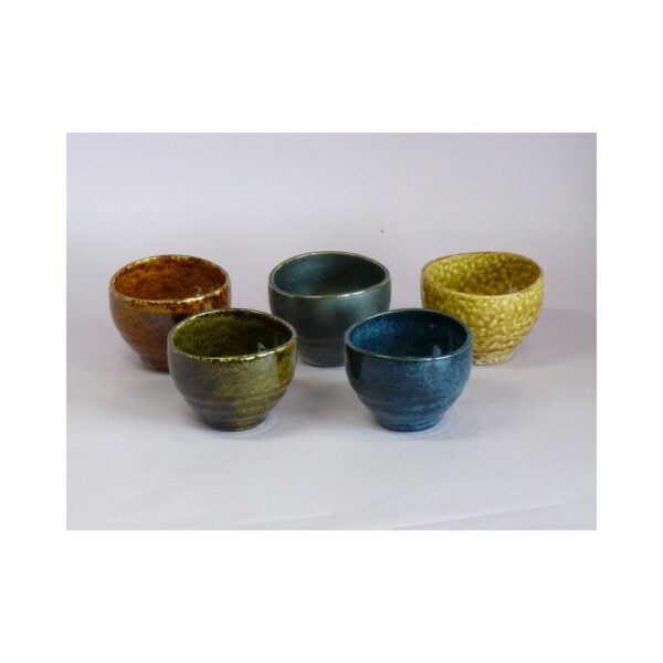 Set 5 tasses à thé colorées