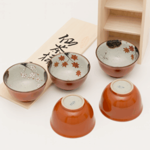 Set 5 tasses à thé japonaises Momiji