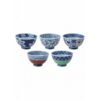 Set de 5 bols japonais colorés