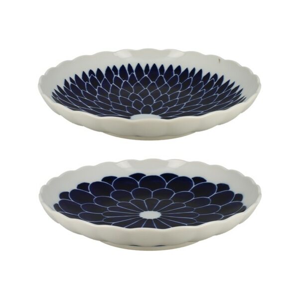 Set de 2 assiettes japonaises fleurs de lotus