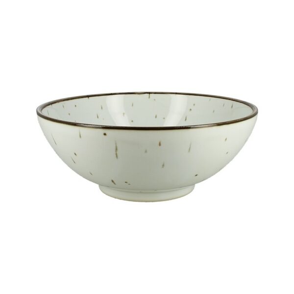 Grand bol blanc et beige