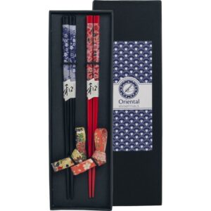 Set baguettes et repose baguettes bleu et rouge