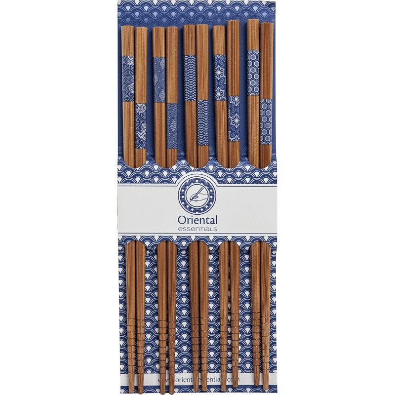 Set de 5 paires de baguettes bleus