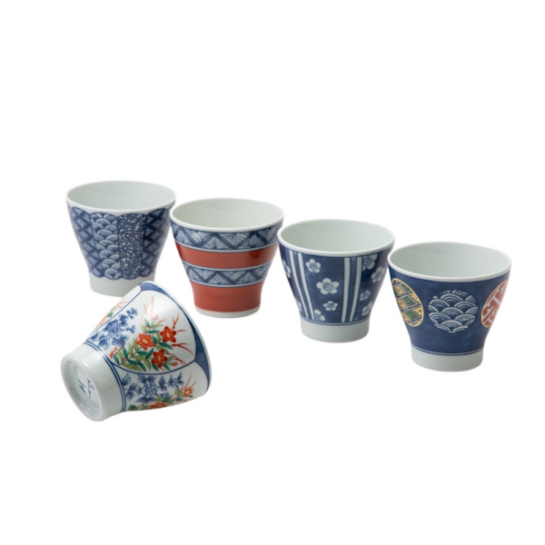Set 5 tasses à thé japonaises