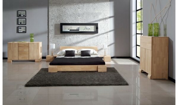 Chambre complète lit Kobe bas blanchie