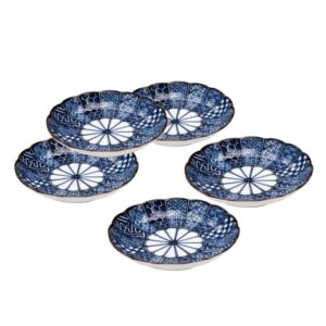 Set de 5 petites assiettes bleus
