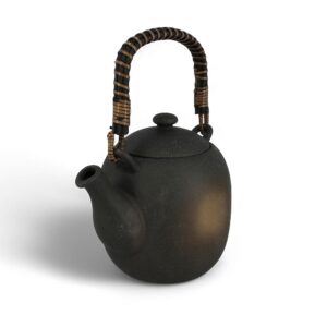 Théière noire en céramique