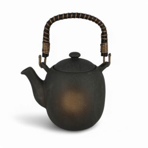 Théière noire en céramique