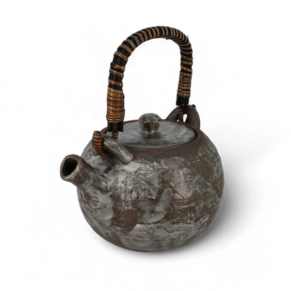 Théière japonaise ronde et brune