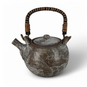 Théière japonaise ronde et brune