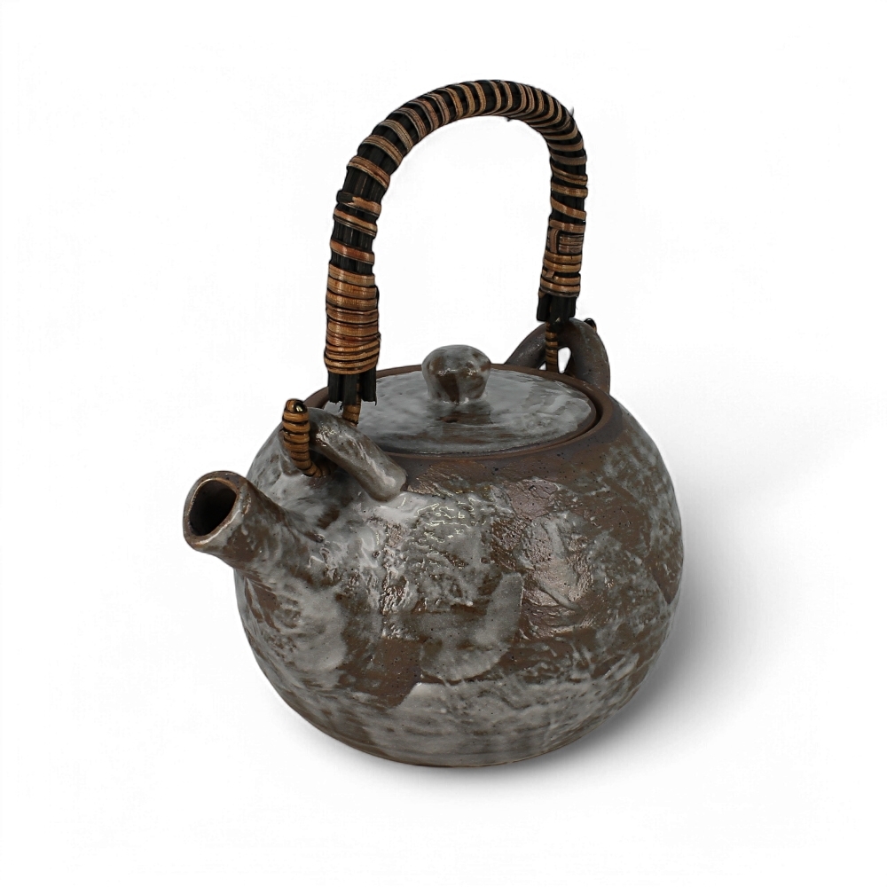 Théière japonaise ronde et brune