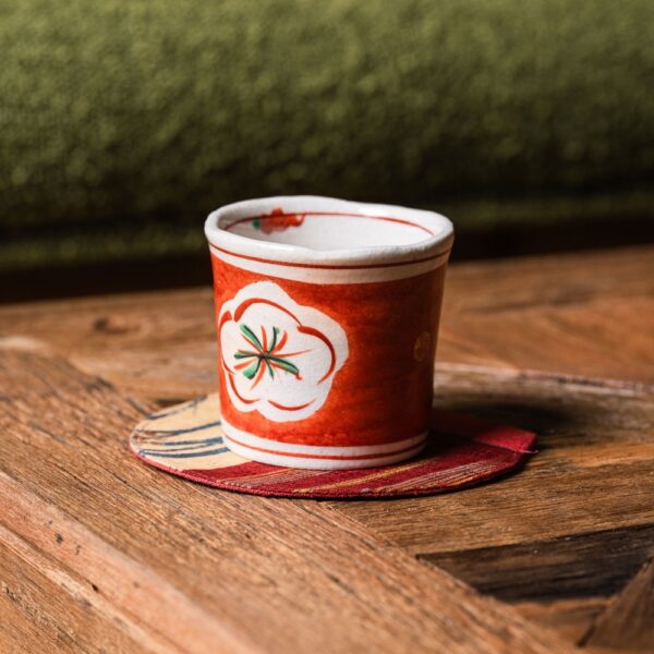 Yunomi tasse à thé japonaise rouge en céramique
