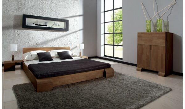 Chambre lit Kobe bas brun