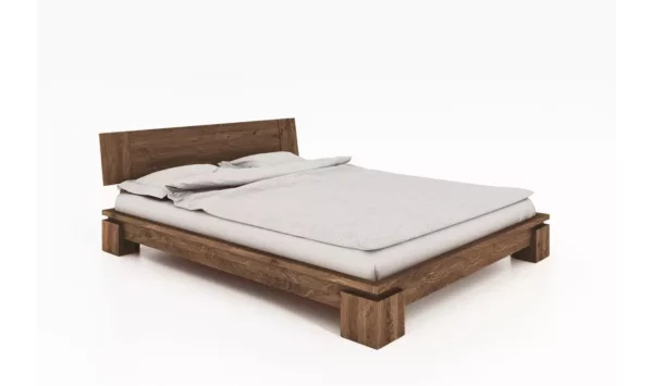 Lit tsuri bas chêne massif brun chambre