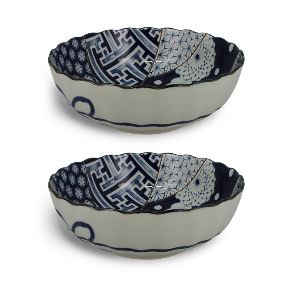 Set de 2 saladiers japonais motifs Patchwork